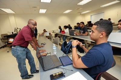 Instructors engage with students attending the MREI.