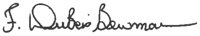 President DuBois Bowman Signature
