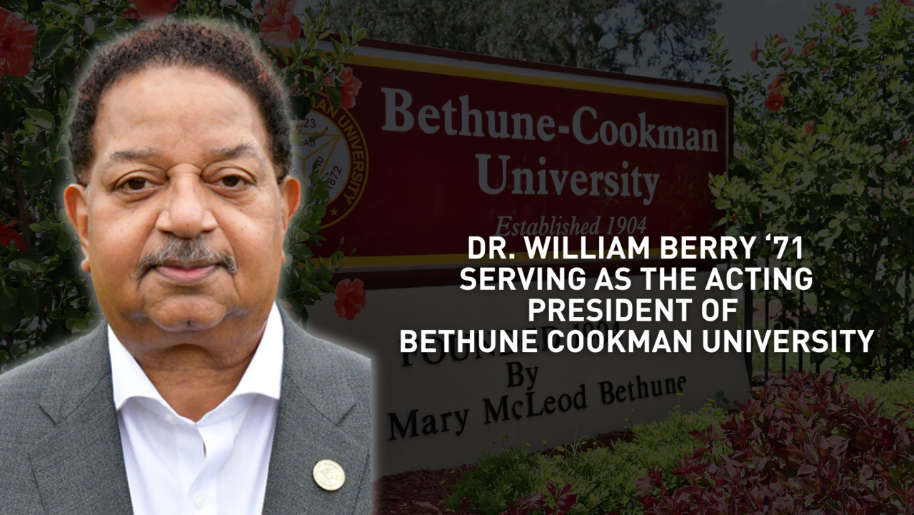 Dr. William Berry '71 serving as the Acting President of BEThunne ...